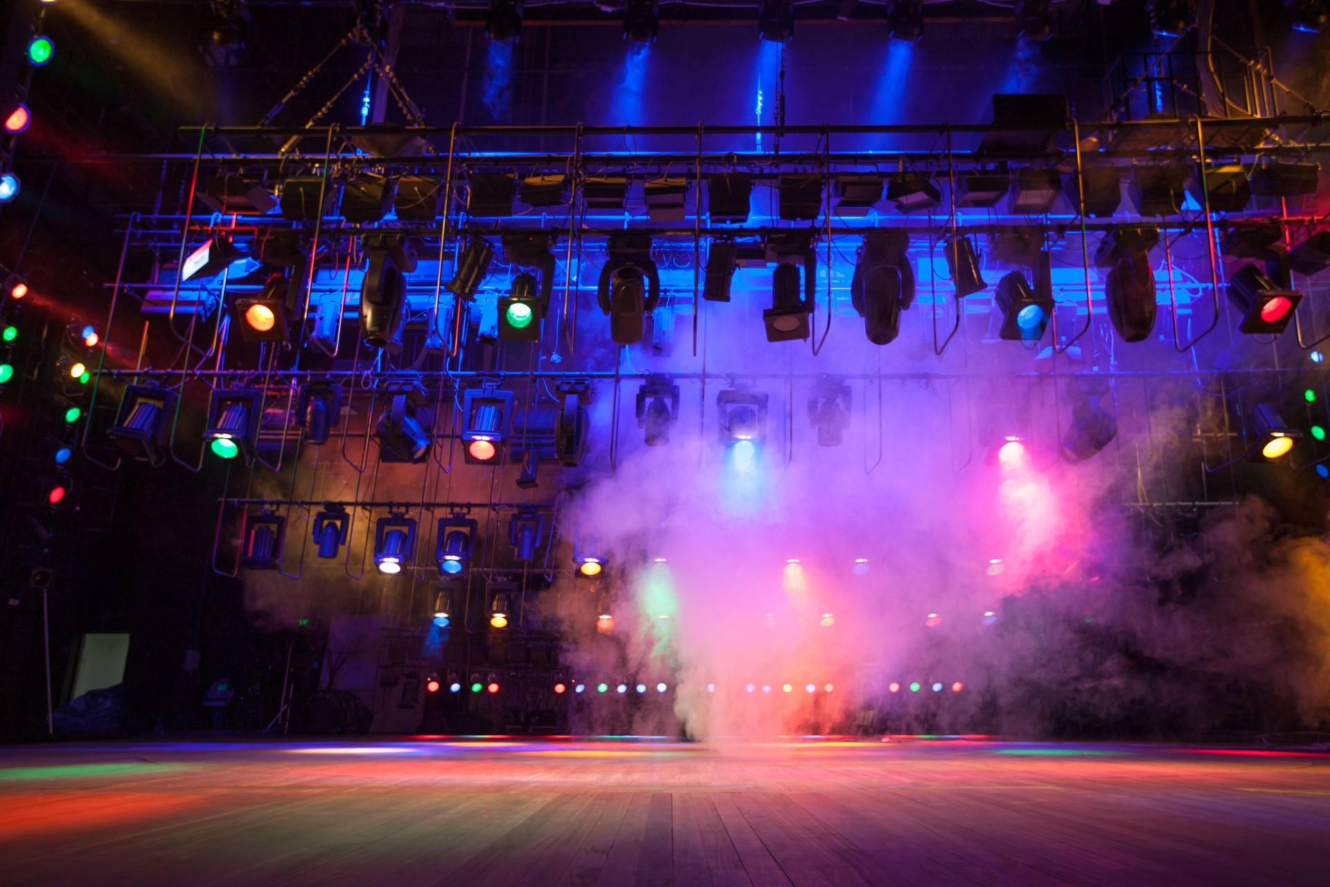 Theater light on stage